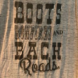 Boots Bonfires and back roads tank top